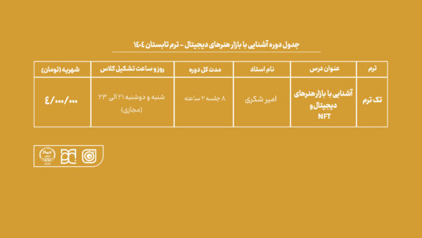 دوره بازار هنر دیجیتال و NFT جهاد دانشگاهی هنر