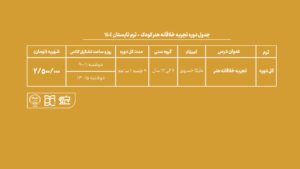 دوره تجربه خلاقانه هنر جهاد دانشگاهی هنر